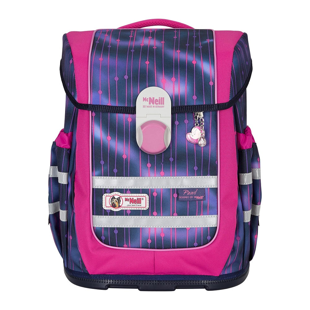 McNeill Schulranzen Mädchen 1. Klasse 12-tlg. Komplett-Set Ergo Complete PEARL mit Sporttasche und Schultüte 85cm