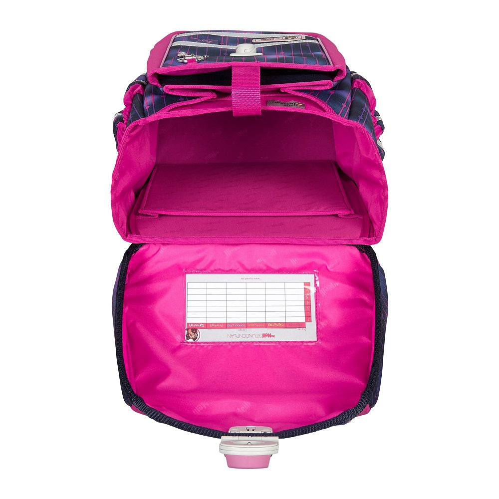 McNeill Schulranzen Mädchen 1. Klasse 12-tlg. Komplett-Set Ergo Complete PEARL mit Sporttasche und Schultüte 85cm