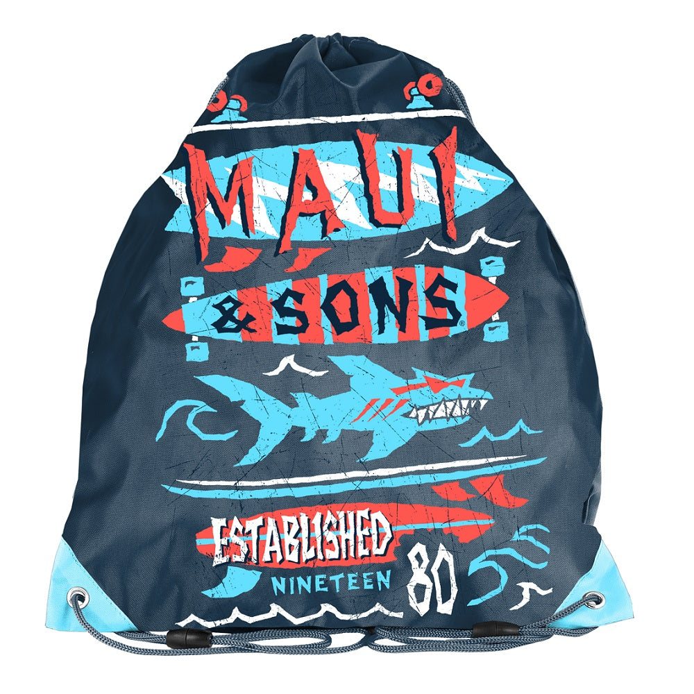 Kindergarten Rucksack Maui & Sons, Hai - Kita Tasche mit Tiermotiv (Set 4-tlg.)