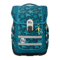 McNeill Schulranzen Ergo Complete mit Wal Motivmagnet in Türkis Frontansicht