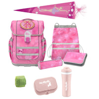 McOcean Girly Ballerina Schulranzen Set 9-teilig mit Koziol Lunch-Set und Schultüte